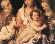 巴尔托洛梅奥 帕赛罗蒂 : Holy Family with the Infant St John the Baptist and St Cathe